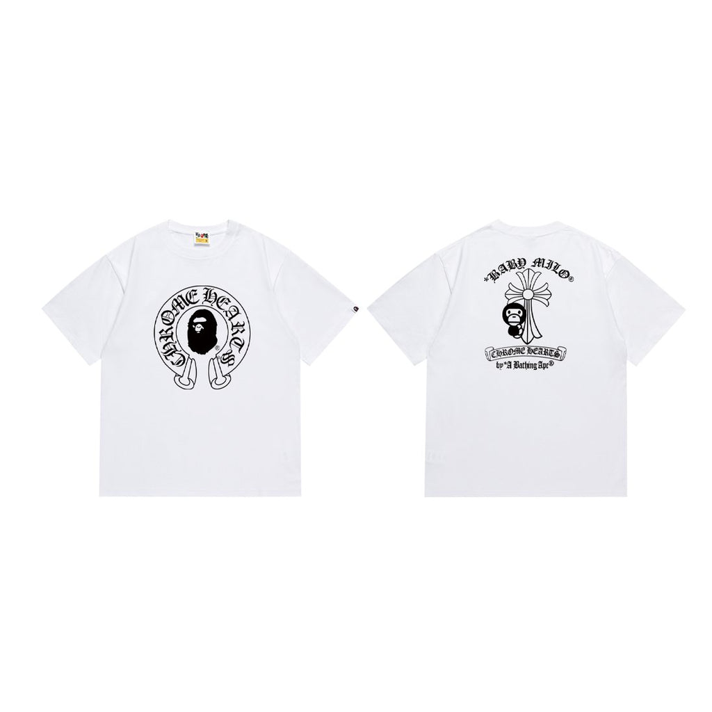 BAPE Ape & Flower Graphic Short-Sleeve T-Shirt — front