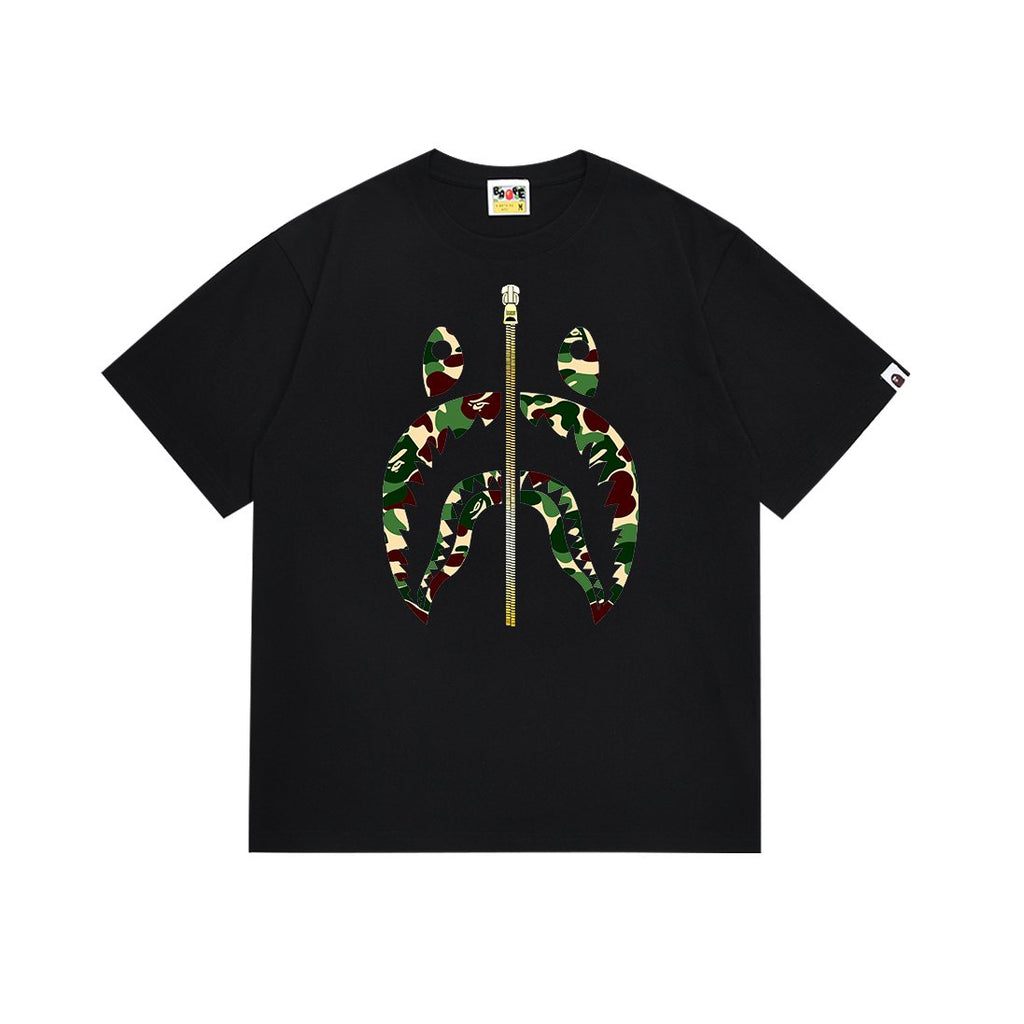 BAPE Blue Camo Head Graphic T-Shirt — front