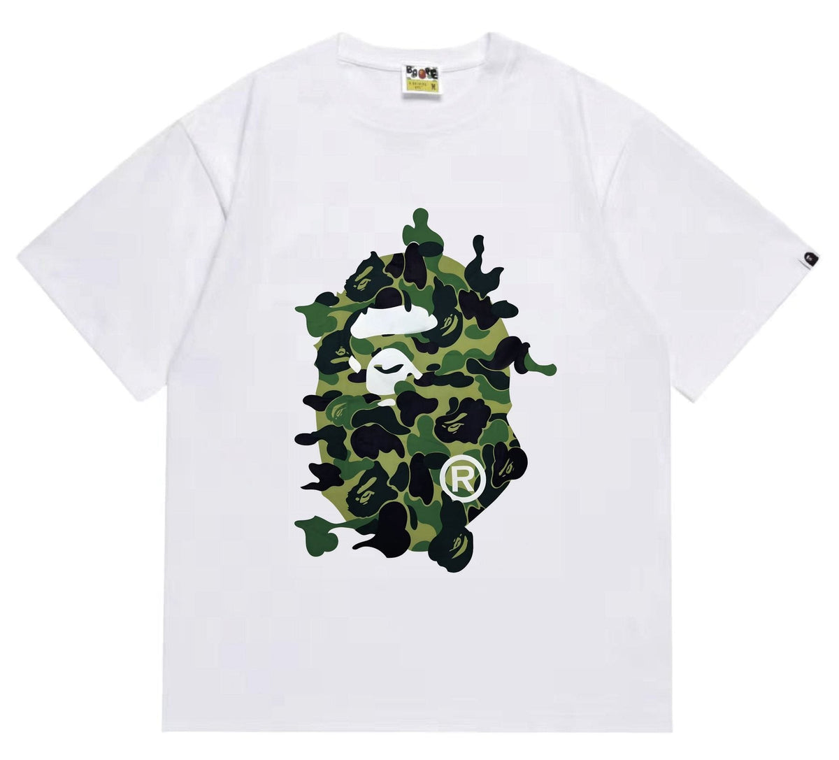 BAPE Camouflage Ape Face Graphic T-Shirt — front