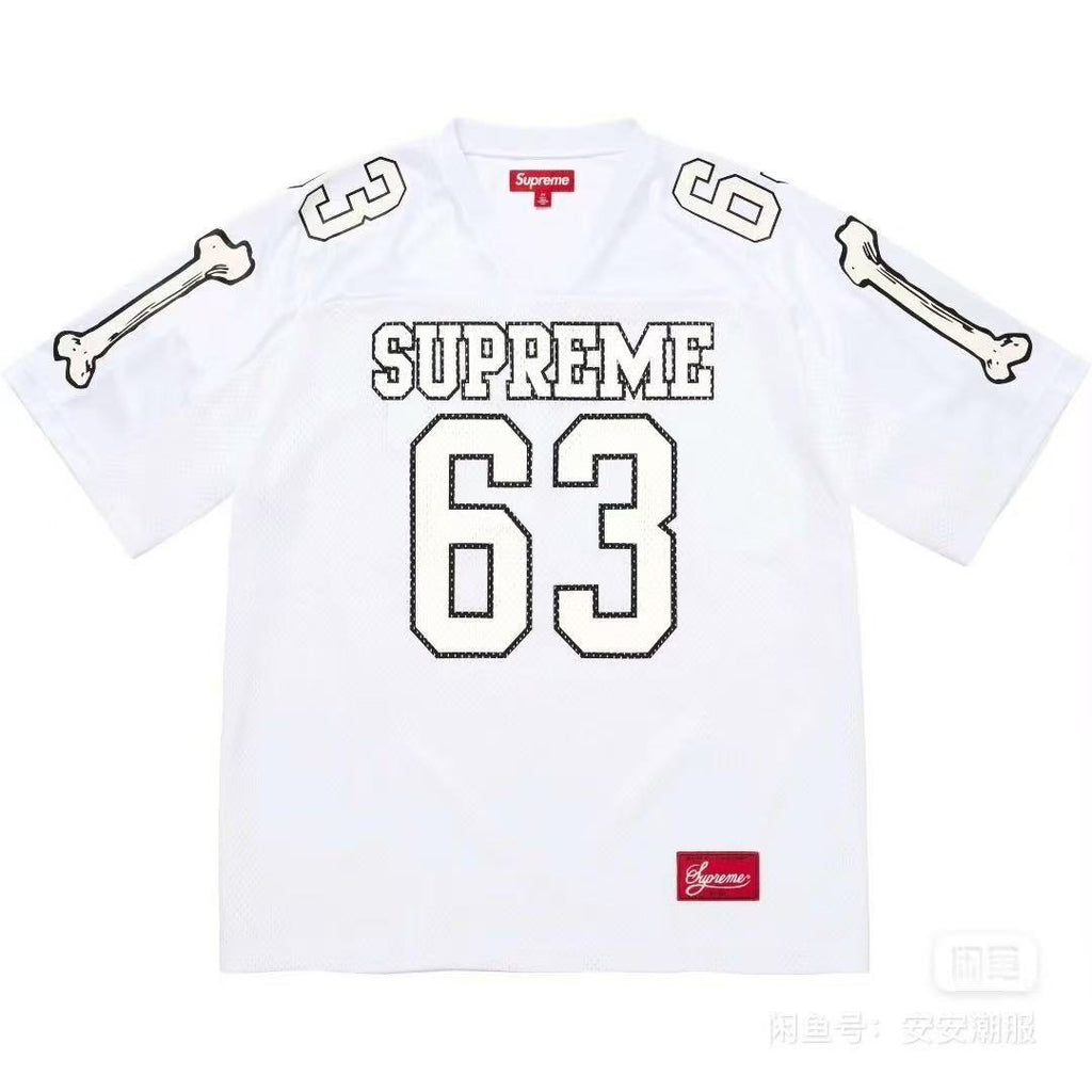 Supreme Bone Sleeve Number Football Jersey T-Shirt — front