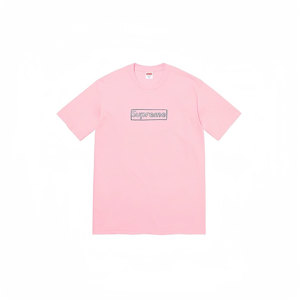 Supreme Chalk Logo Graphic T-Shirt — front