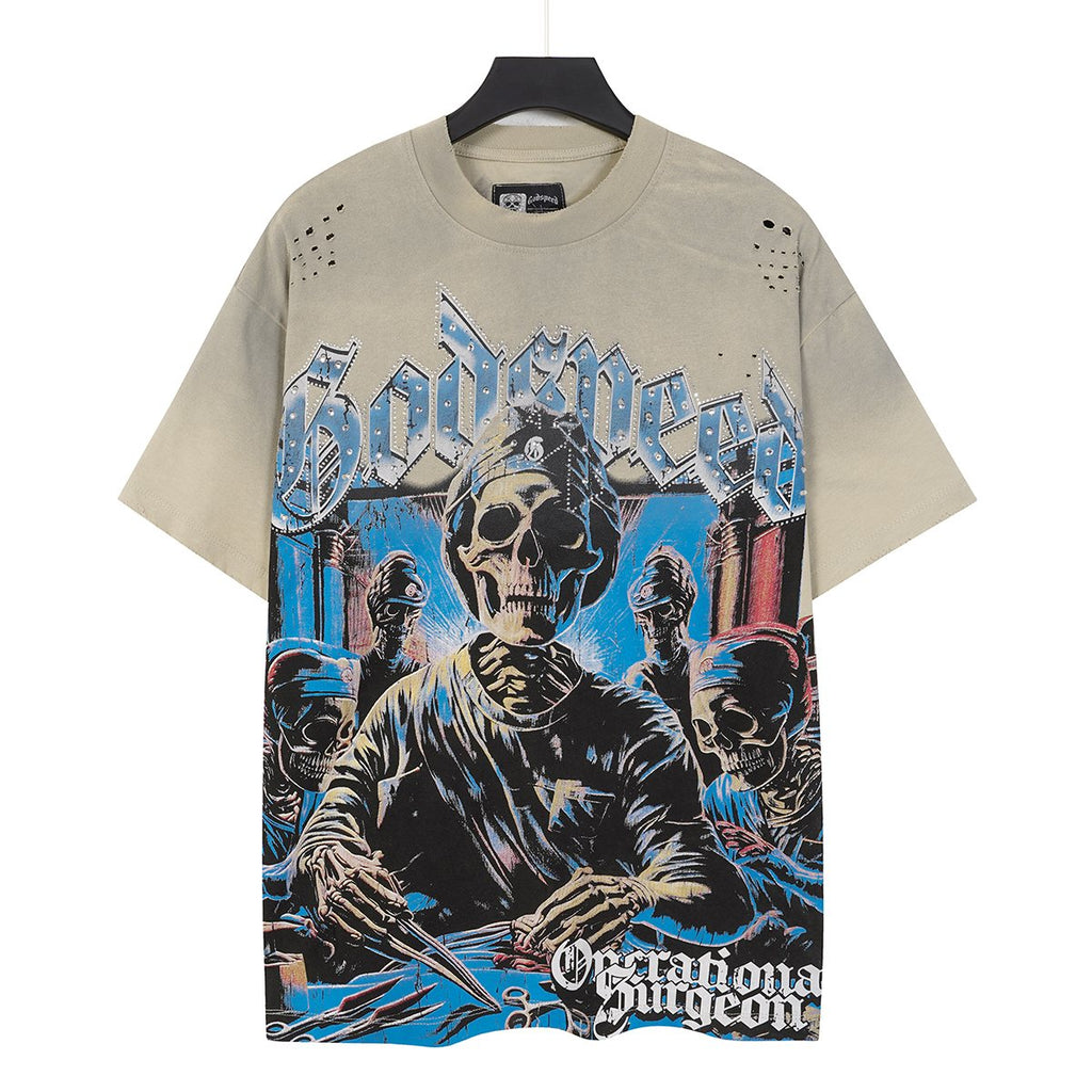 Godspeed Operational Surgeon Distressed Graphic T-Shirt — front
